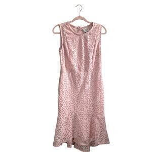 Enfocus Studio Baby Pink Sleeveless Sheath Dress Knee Length Women's Size 12